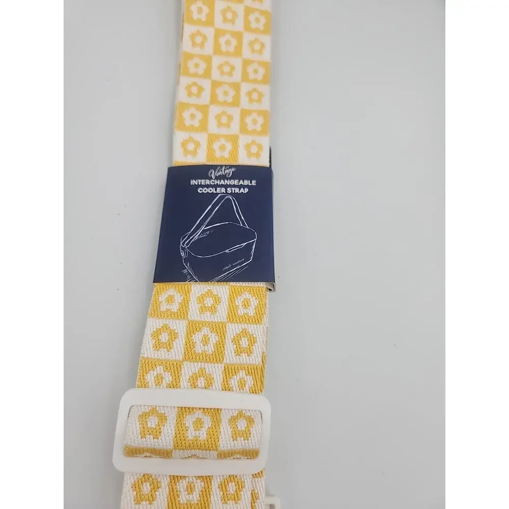 New Simply Southern Interchangeable Cooler Strap‎ Yellow Flower For Vtg Cooler